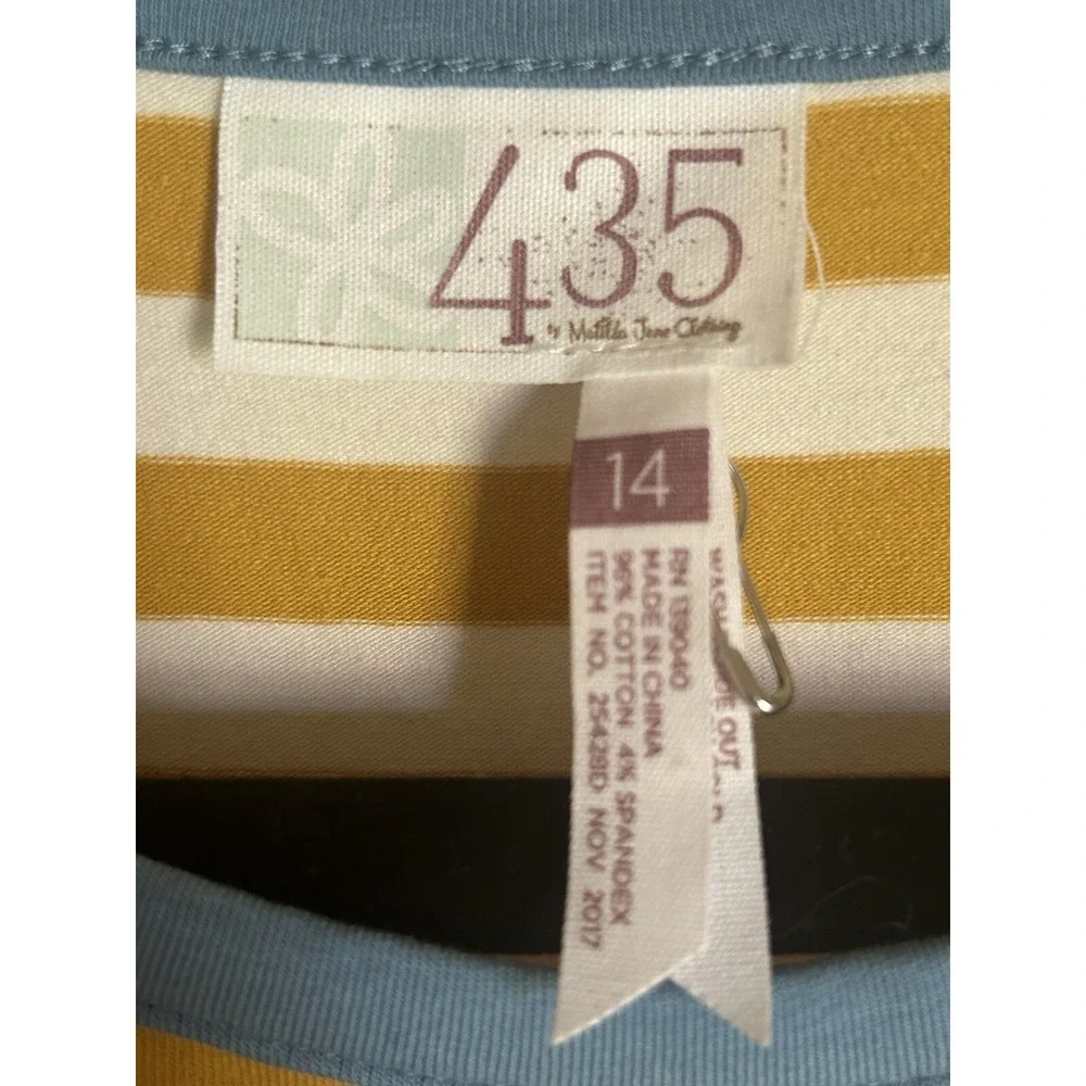Matilda Jane Girls Casual Wear Dress Sun Shiny Days Striped Yellow NWOT Size 14